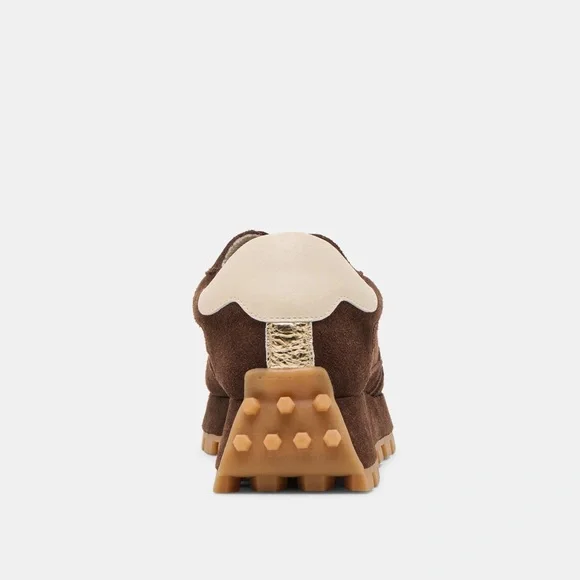 Dolce Vita Tricia Sneakers in Dk Brown Suede Chunky Retro Women’s Size 7 - Picture 2 of 11